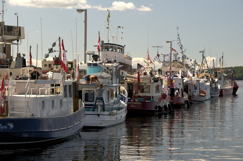 LINE UP AT THE DOCK