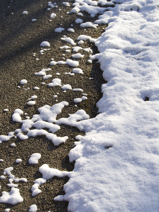LOOKS LIKE SOAP SUDS ON THE GRAVEL